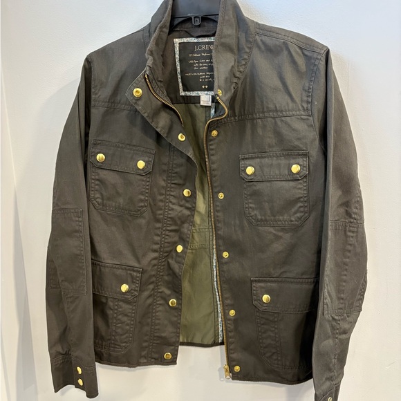 J. Crew Dark Brown Utility Jacket with Gold Buttons NWOT - Picture 13 of 13
